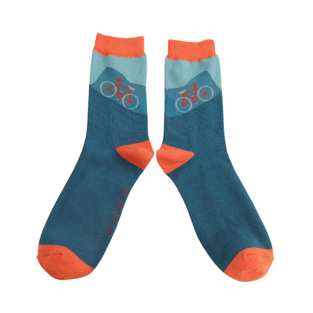 Hill Bike Climb Men's Socks in Matchbox