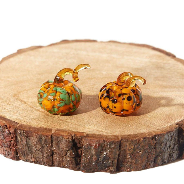 Mini Glass Pumpkin Ornament - Assorted Designs