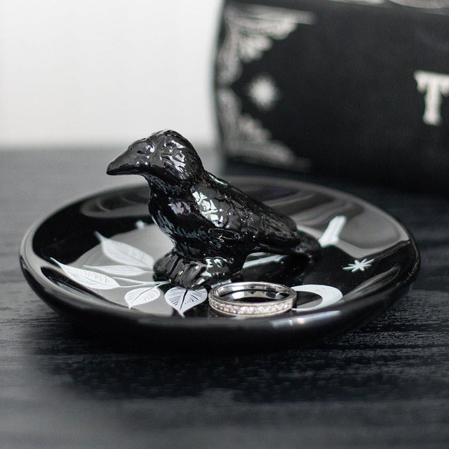 Raven Gothic Trinket Dish