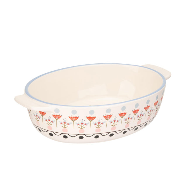 Budgies Ceramic Oval Roasting Dish