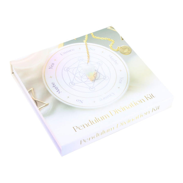 Opalite Pendulum Divination Kit Close Up of Box