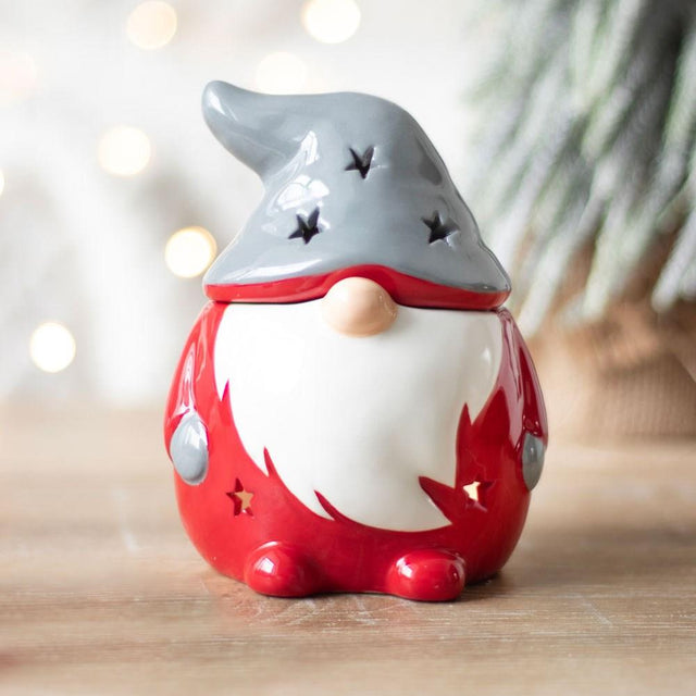 Red & Grey Christmas Gonk Oil Burner