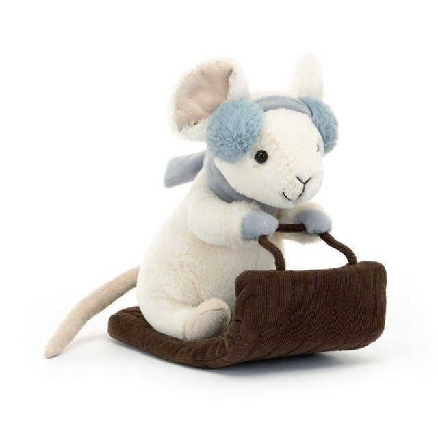 Merry Mouse Sleighing Soft Toy
