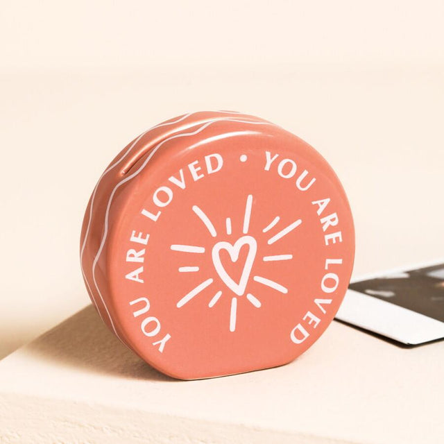 You Are Loved Coral Ceramic Photo Holder
