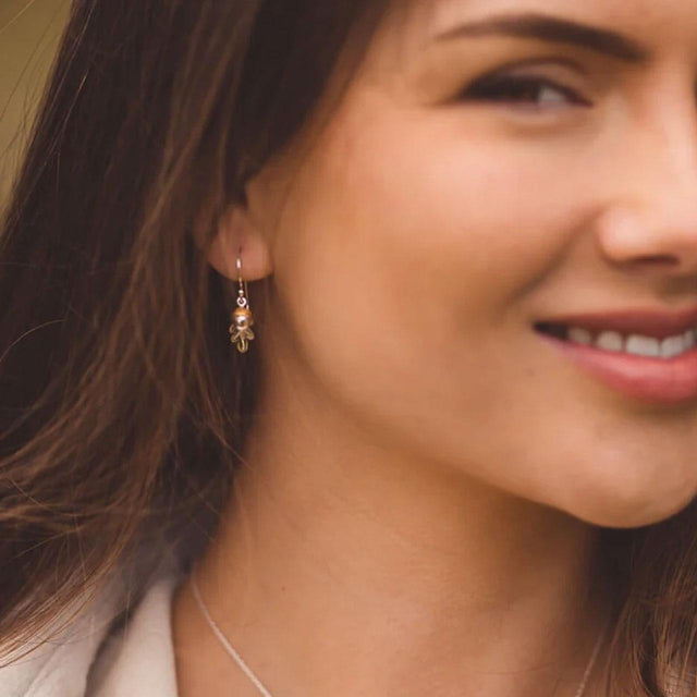 Oak Leaf and Acorn Earrings