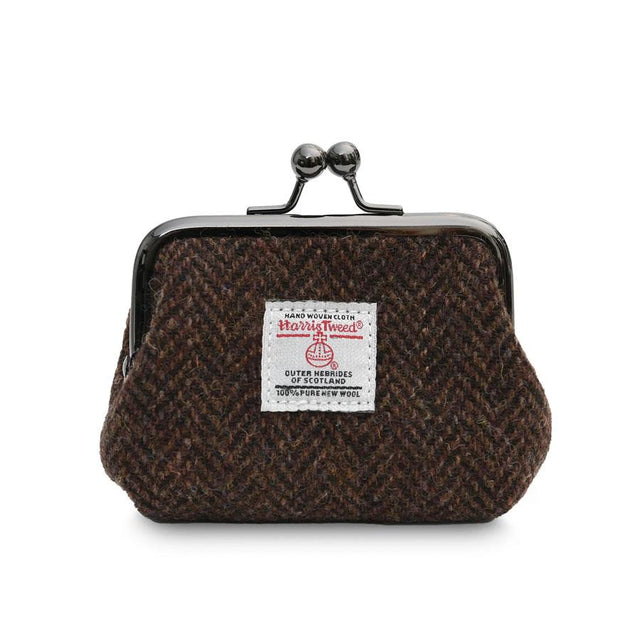 Islander Harris Tweed Coin Purse in Coffee Brown