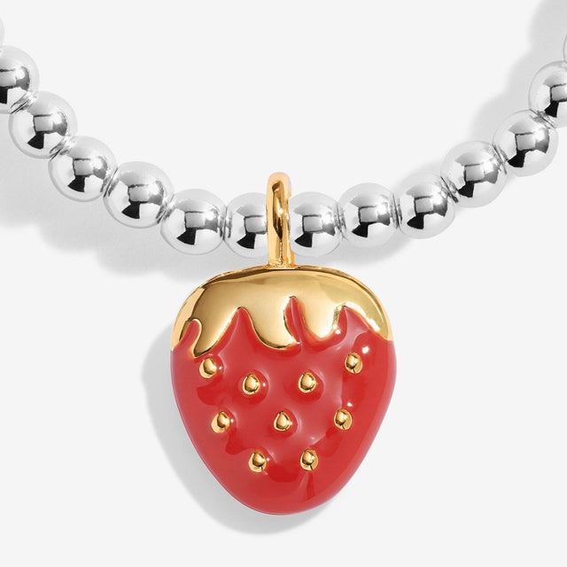 A Little Vibes So Berry Loved Charm Bracelet Close Up
