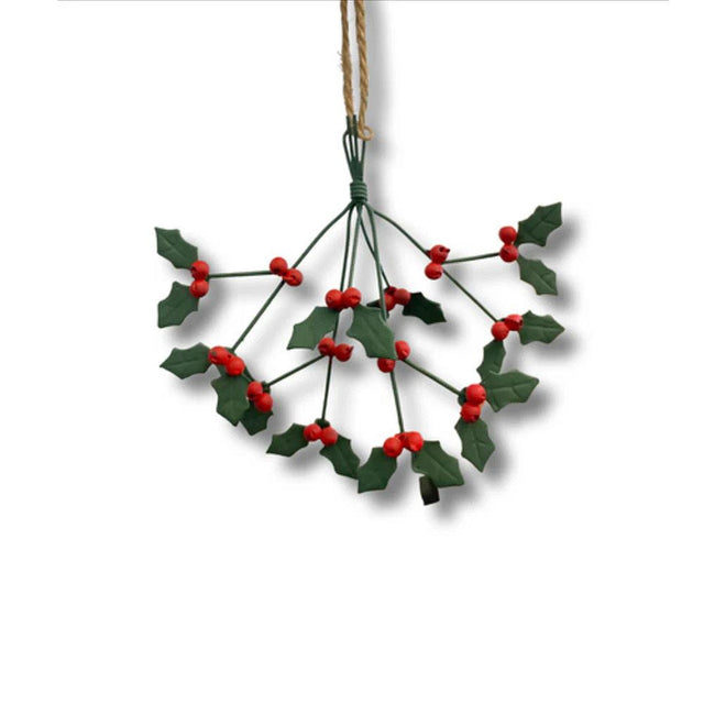 Bunch of Holly Metal Hanging Decoration
