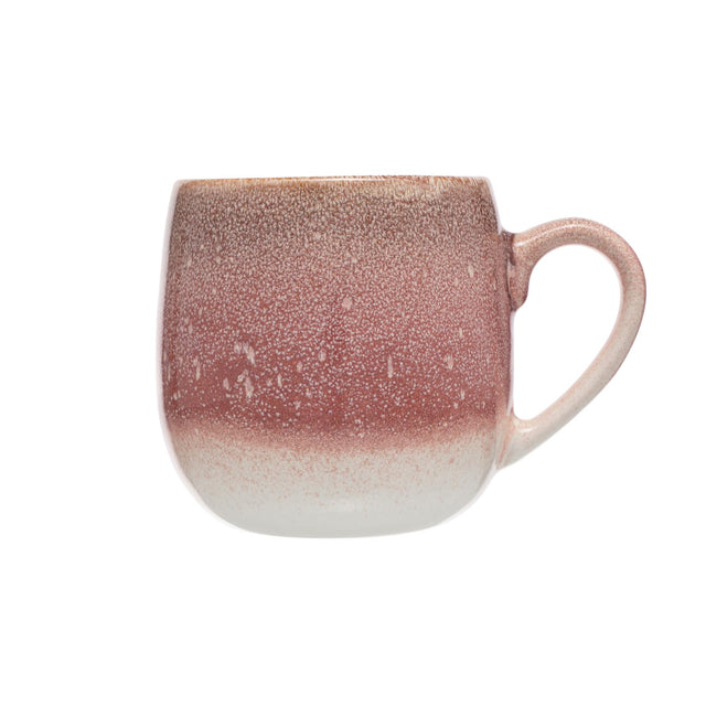 Ombre Pink Reactive Glaze Mug Side Facing