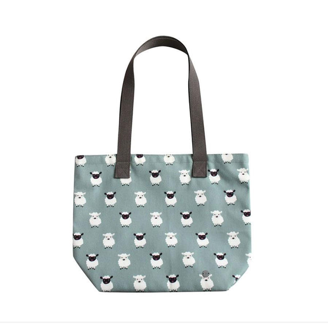 Sheep Print Canvas Tote Bag