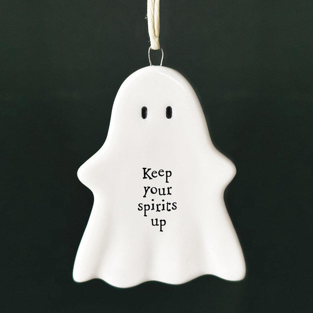 East of India Keep Your Spirits Up Porcelain Ghost Decoration