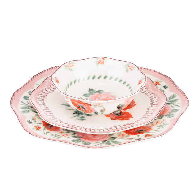 Cath Kidston Archive Rose 12 Piece Dinner Set