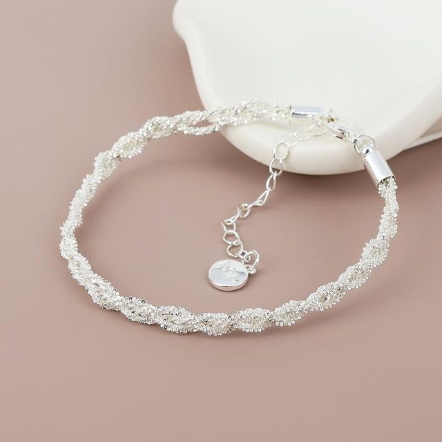 Silver Willow Woven Bracelet