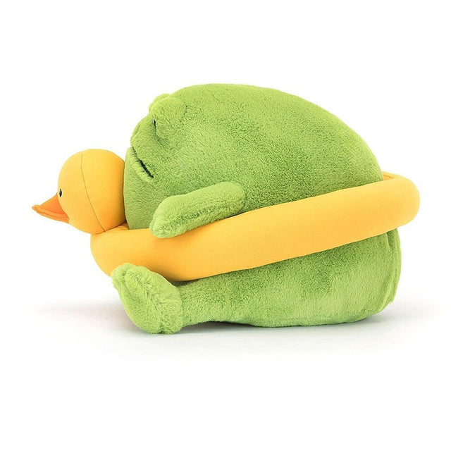 Jellycat Ricky Rain Frog Rubber Ring Soft Toy Side View
