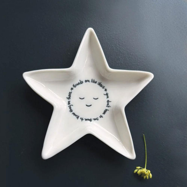 Friends are Like Stars Star Shaped Porcelain Dish