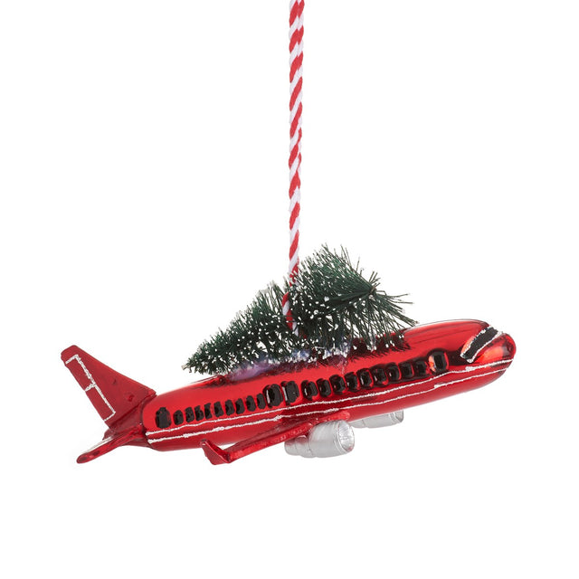Aeroplane with Christmas Tree Bauble Sass & Belle