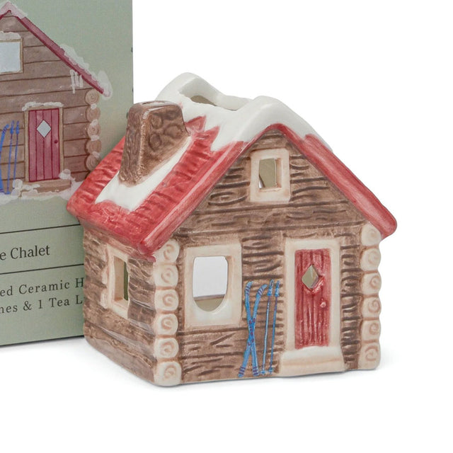 Alpine Chalet Ceramic Incense & Tea Light Holder