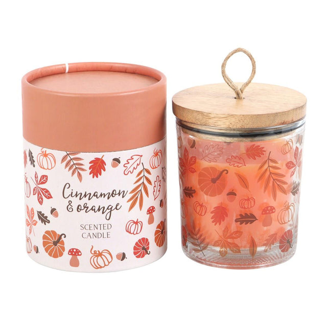 Autumn Leaves Cinnamon & Orange Candle Jar 2