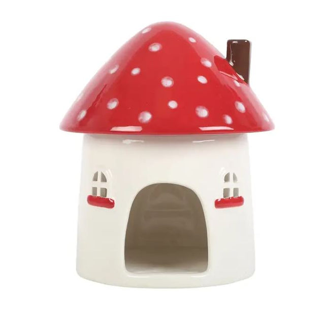 Mushroom House Oil Burner and Wax WarmerBack Facing