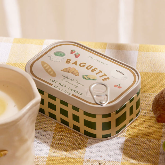 French Baguette Tin Candle