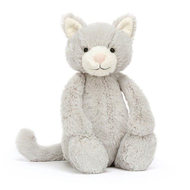 Medium Bashful Grey Kitty Soft Toy