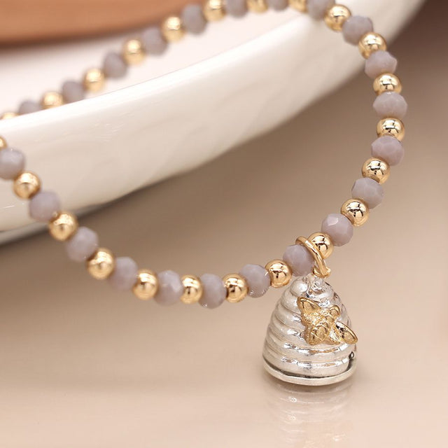 Honey Bee & Beehive Charm Bracelet