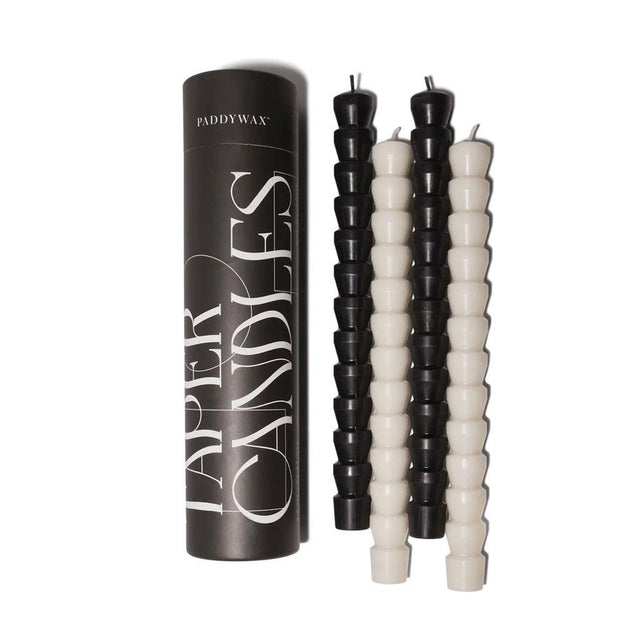 Black & White Taper Candle Set