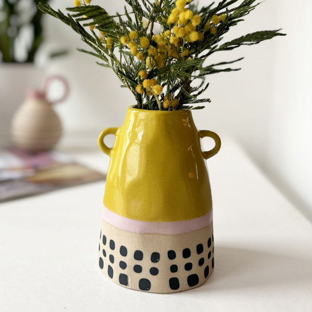 House of Disaster Yellow Bloc Bud Vase