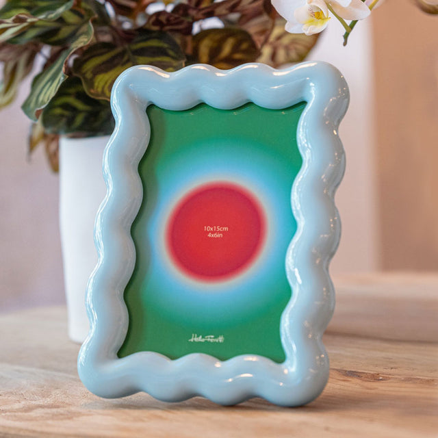 Light Blue Wave Photo Frame