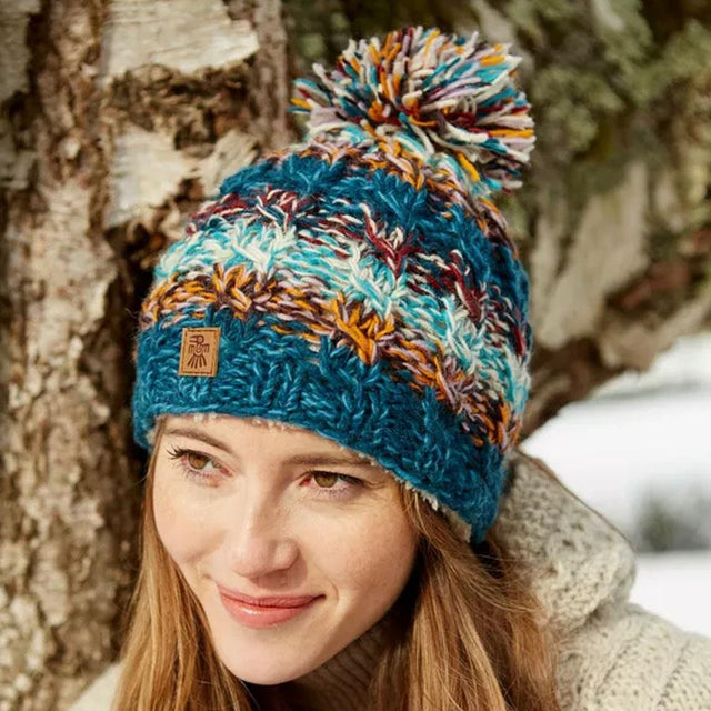 Blue Utrecht Bobble Women's Beanie Hat