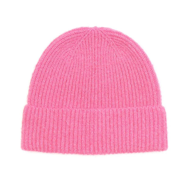 Bright Rose Pink Beanie Hat