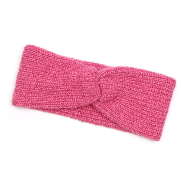 Bright Rose Pink Twist Headband Pom Boutique