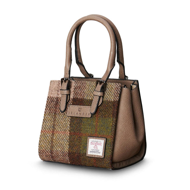 Harris Tweed Chestnut Tartan Medium Caillie Tote Handbag
