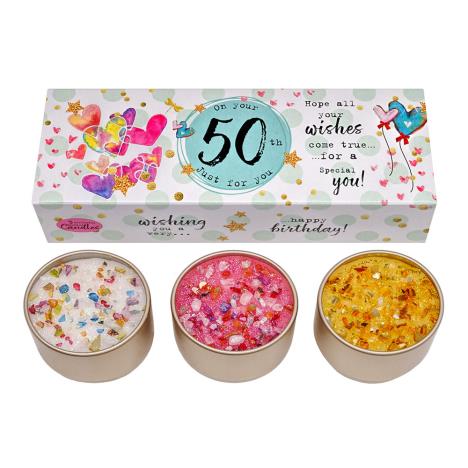 Three Lites: Just Because 50th Candles Set
