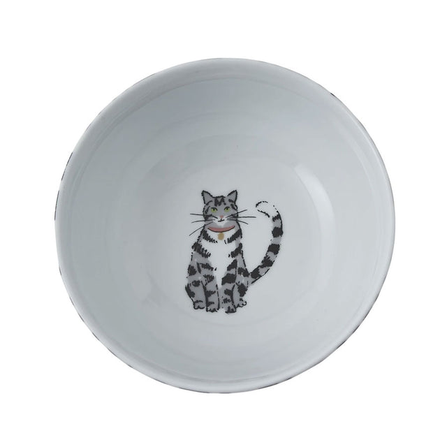 Feline Friends Cat Porcelain Bowl Cat Illustration
