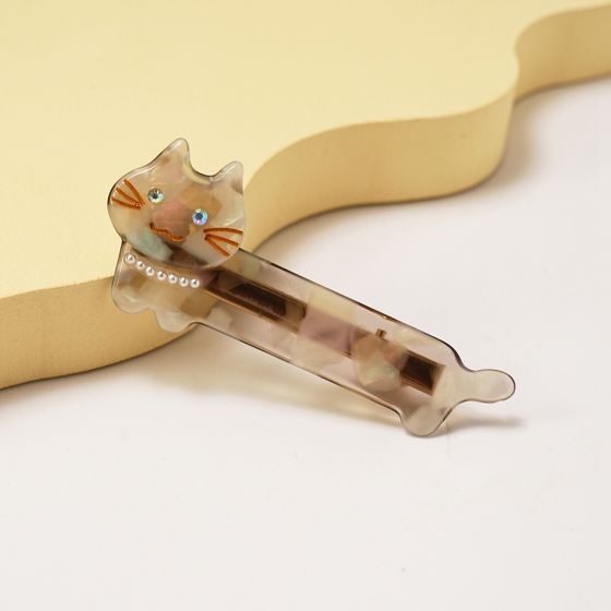 Pretty Cat Grey Hair Clip