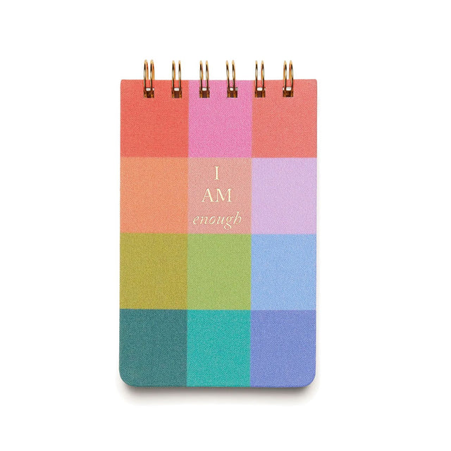 Rainbow Check Twin Wire Notepad