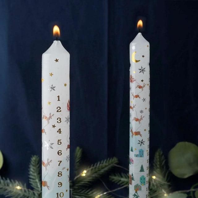 Christmas Dashing Through Advent Candle Set