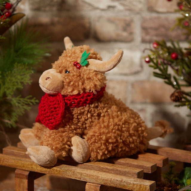 Christmas Highland Cow Door Stop 2