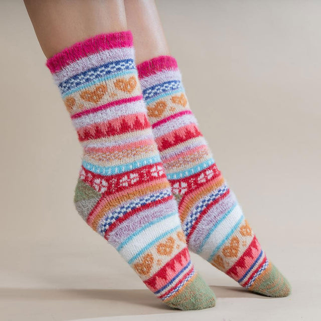 Multi Coloured Wool Blend Women's Socks