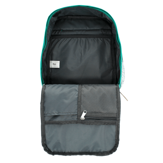 Green Compact Backpack Open