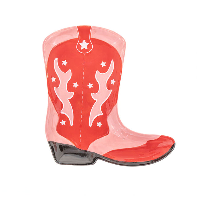 Red Cowboy Boot Trinket Dish