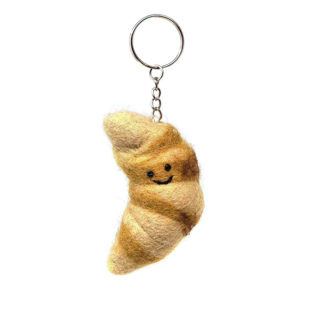 Croissant Felt Keyring