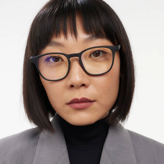 Dalston Black Noir Reading Glasses - Strength 1.5 Model