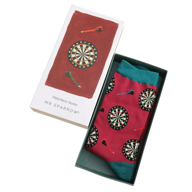 Dart Board Men's Socks in Matchbox