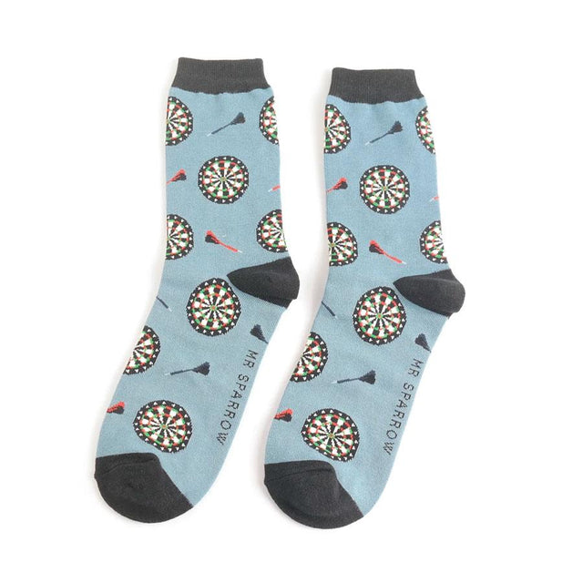 Denim Blue Dart Boards Men's Socks