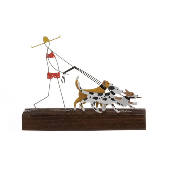 Shoeless Joe Doggy Daycare Beach Metal and Wood Decoration