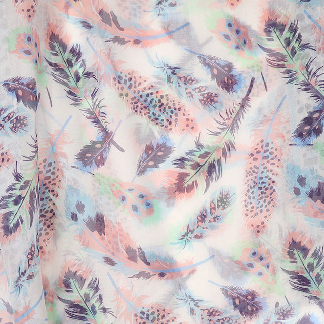 Pastel Brights Feather Print Scarf