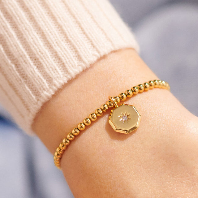A Little First my Sister Forever my Friend Gold Charm Bracelet