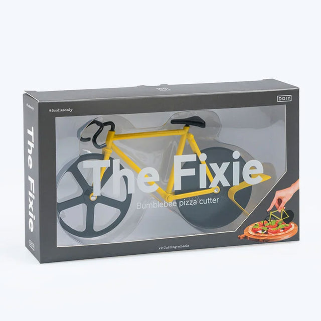 Fixie Bumblebee Bike Pizza Cutter Doiy